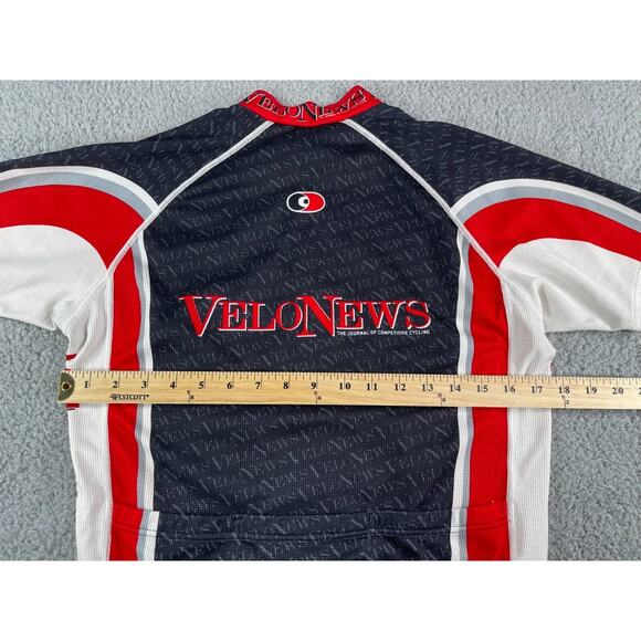 Capo Forma Jersey Mens Large Cycling Full Zip Velo News Red Black Made in Italy - Picture 8 of 10